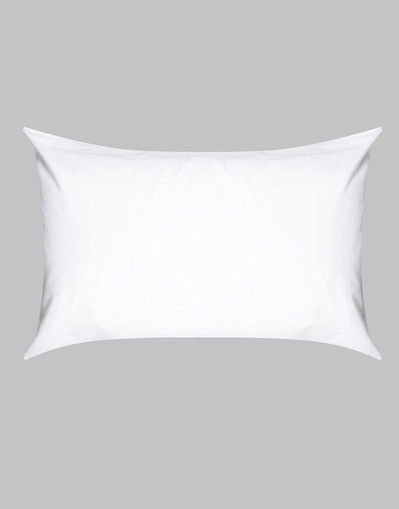 Blank white pillowcases